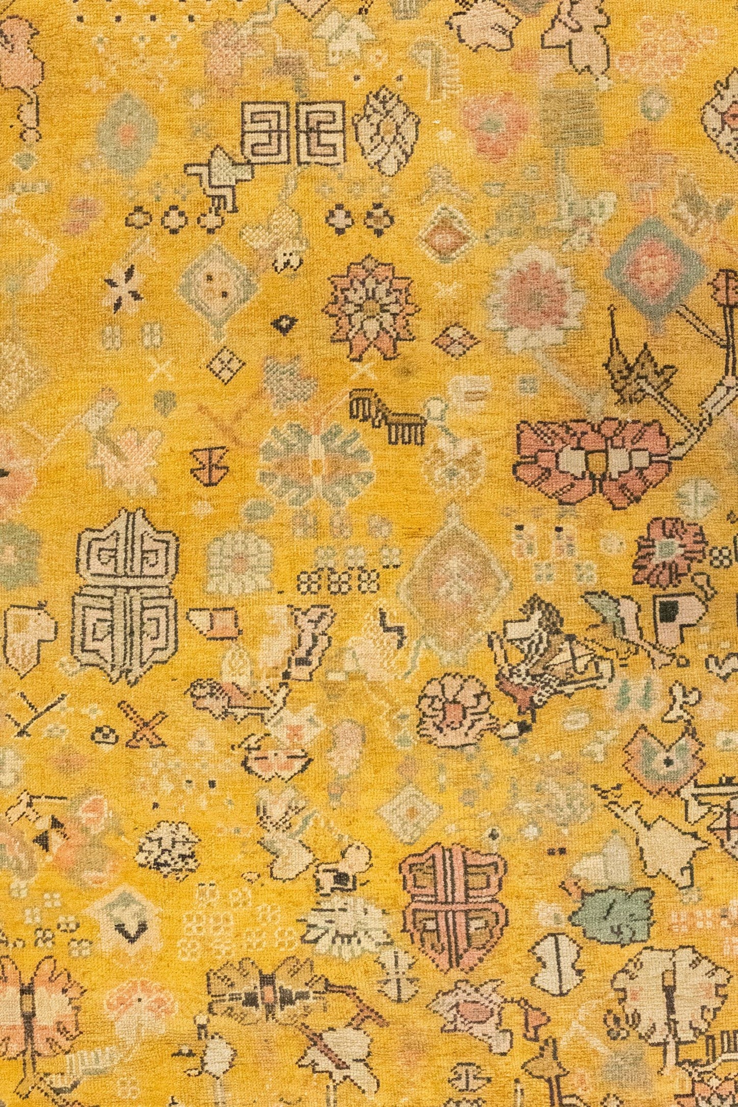 Antique Oushak Handwoven Tribal Rug, J78381