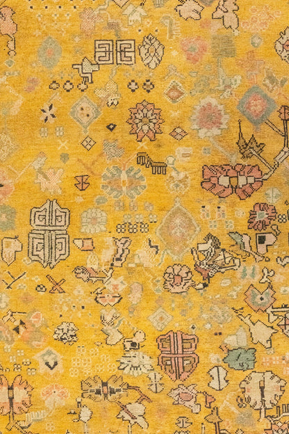 Antique Oushak Handwoven Tribal Rug, J78381