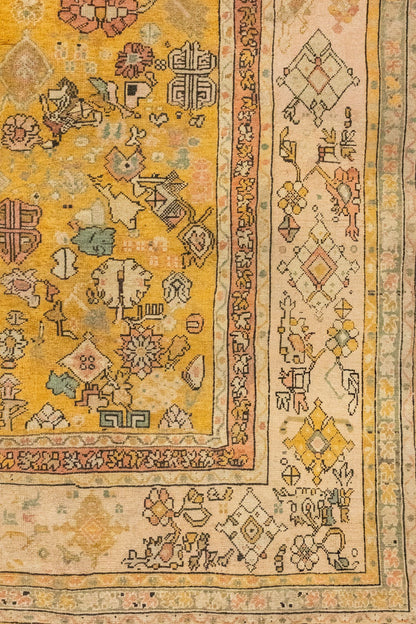 Antique Oushak Handwoven Tribal Rug, J78381