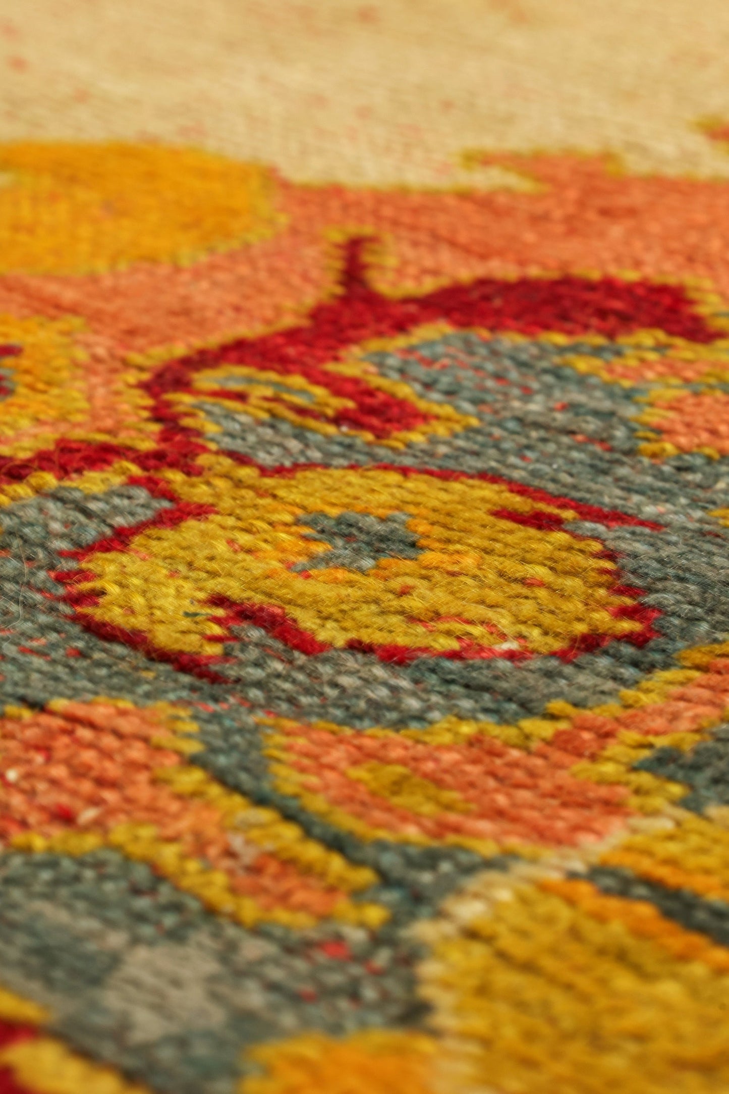 Antique Oushak Handwoven Tribal Rug, J80936