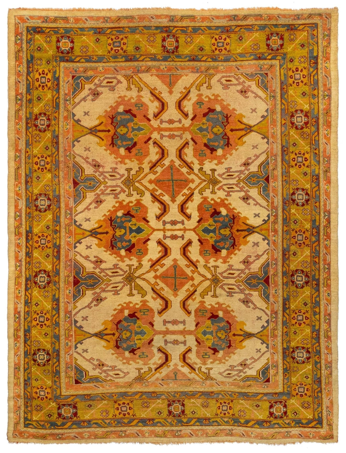 Antique Oushak Handwoven Tribal Rug