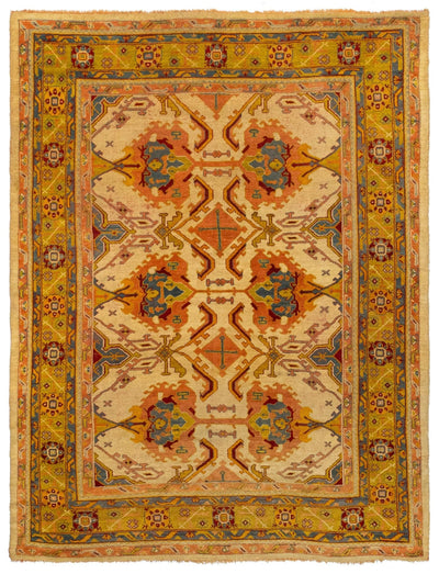 Antique Oushak Handwoven Tribal Rug