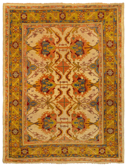 Antique Oushak Handwoven Tribal Rug