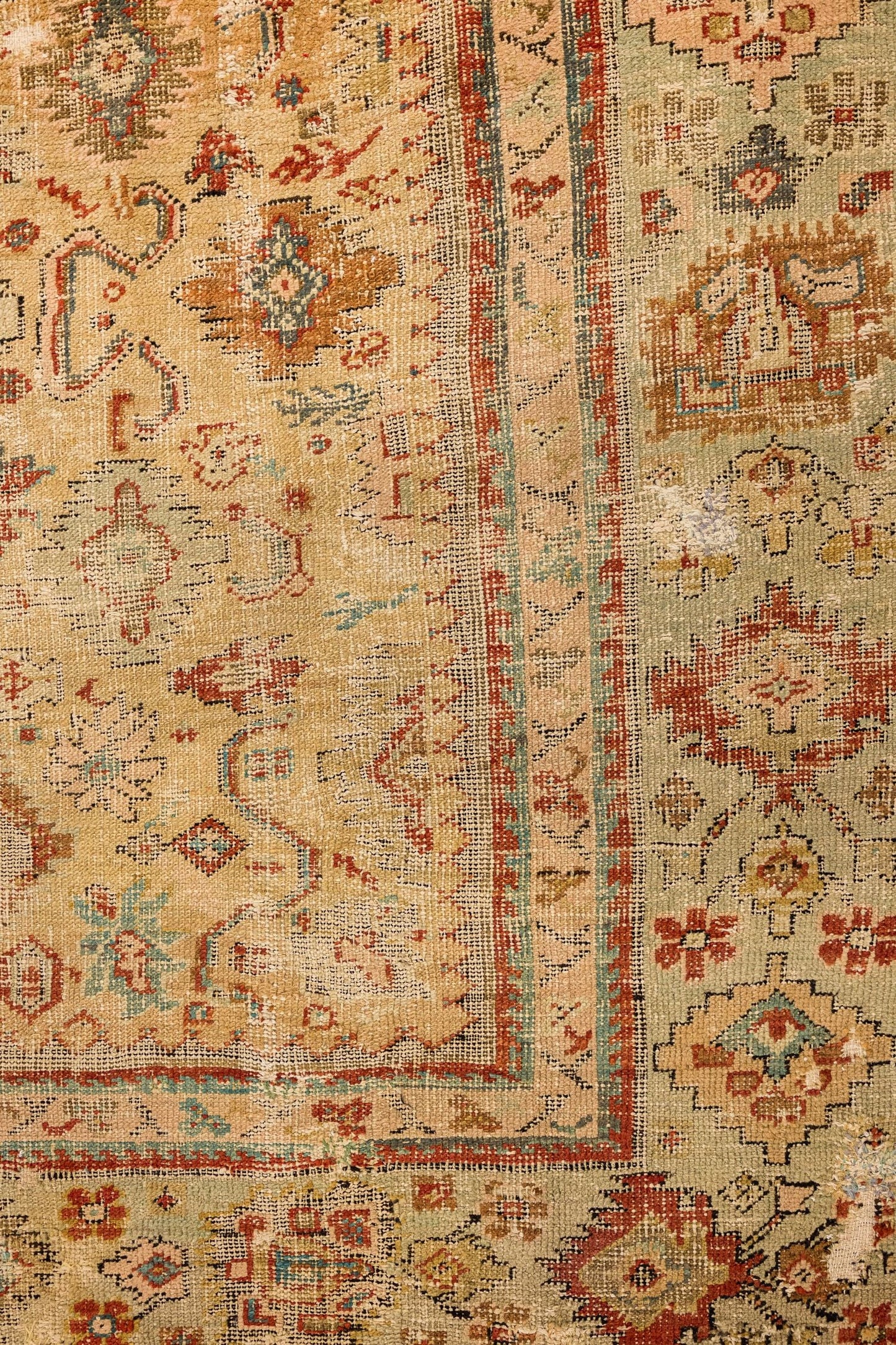 Vintage Oushak Handwoven Tribal Rug, J86413