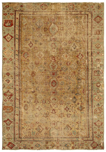 Vintage Oushak Handwoven Tribal Rug