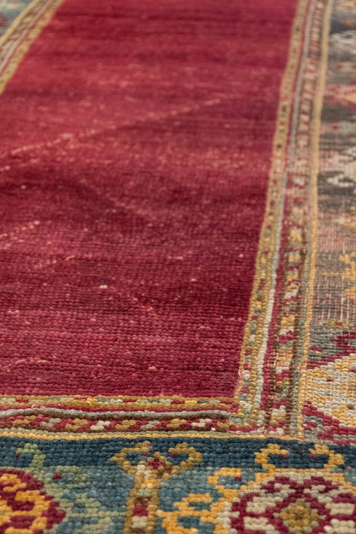 Vintage Oushak Handwoven Tribal Rug, J86610
