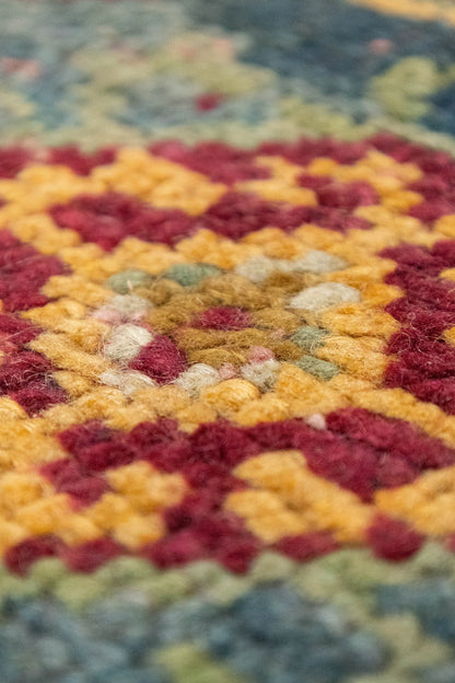 Vintage Oushak Handwoven Tribal Rug, J86610
