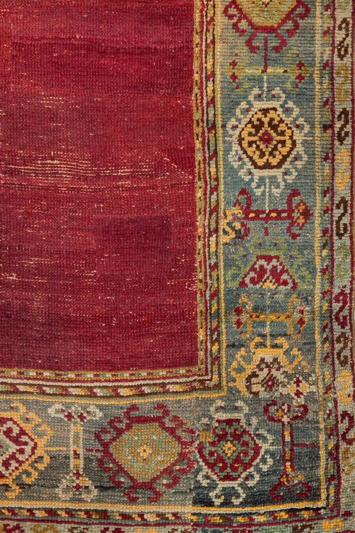 Vintage Oushak Handwoven Tribal Rug, J86610