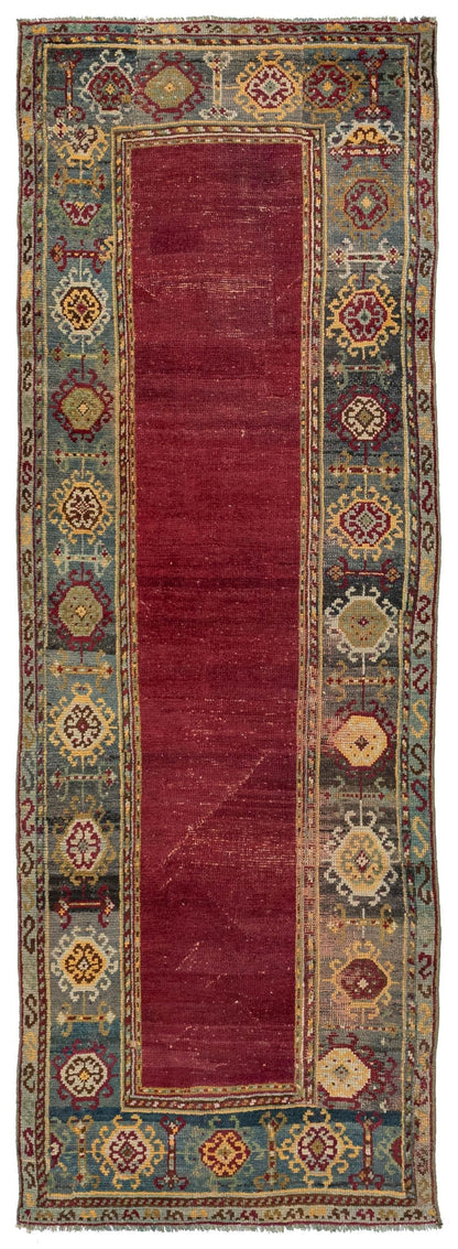 Vintage Oushak Handwoven Tribal Rug