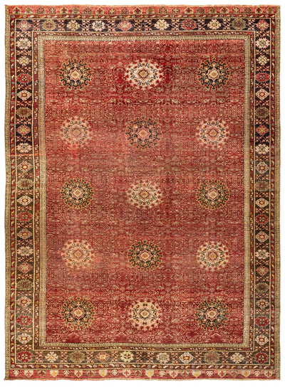 Antique Oushak Handwoven Tribal Rug