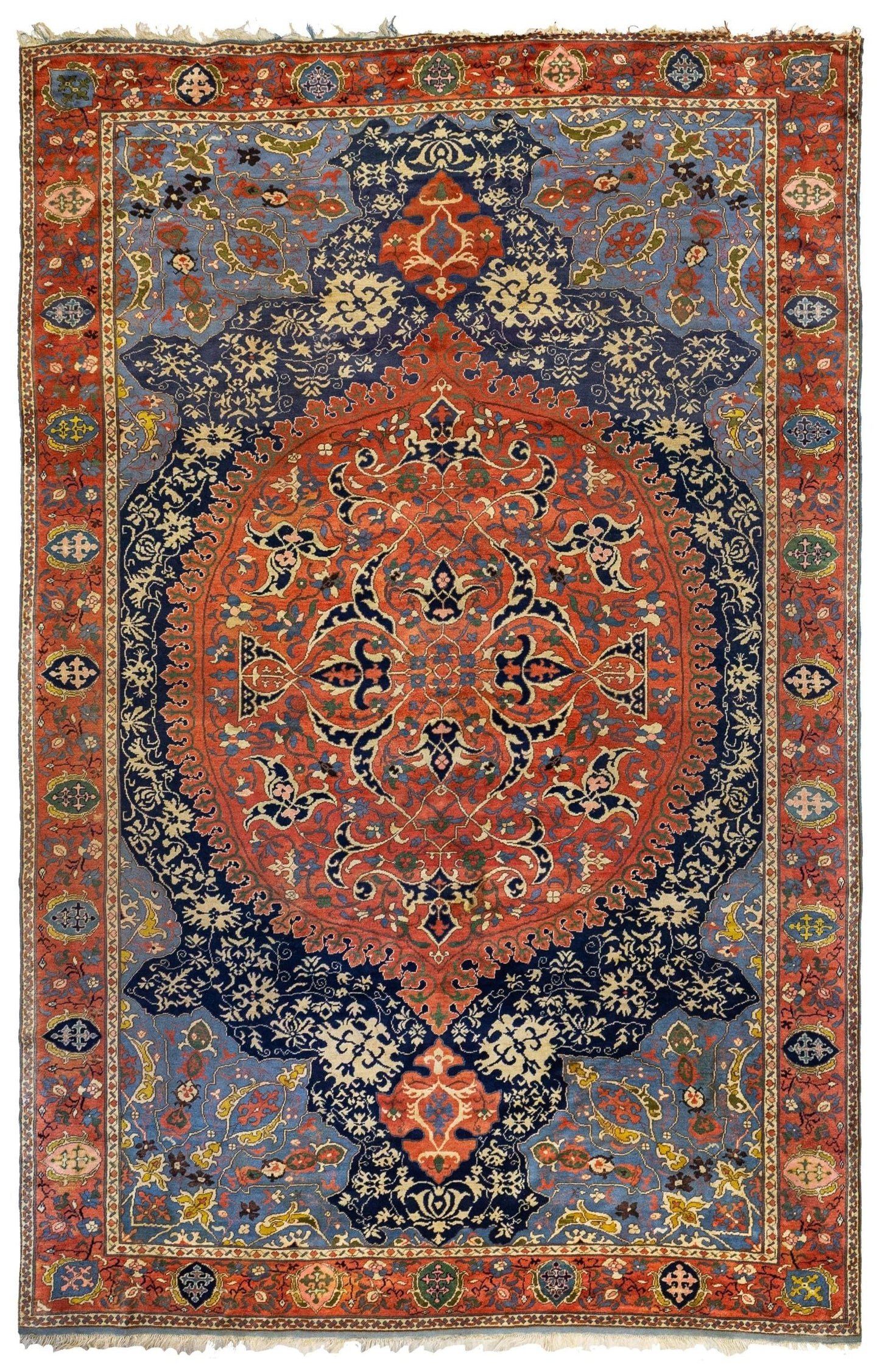 Antique Oushak Handwoven Tribal Rug