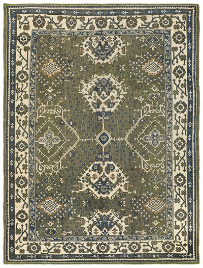 Antique Oushak Handwoven Tribal Rug