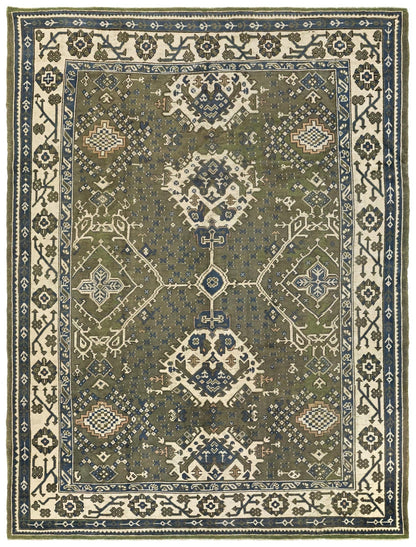 Antique Oushak Handwoven Tribal Rug