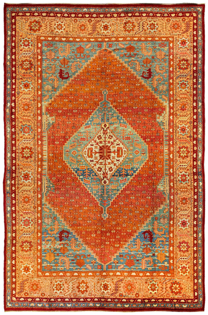 Antique Oushak Handwoven Tribal Rug