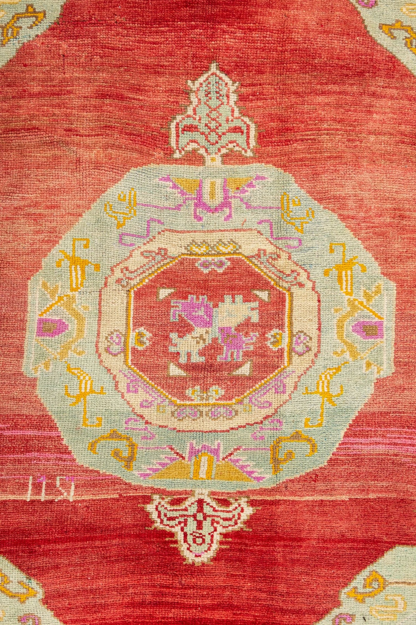 Vintage Oushak Handwoven Tribal Rug, J88590