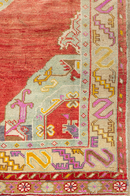 Vintage Oushak Handwoven Tribal Rug, J88590