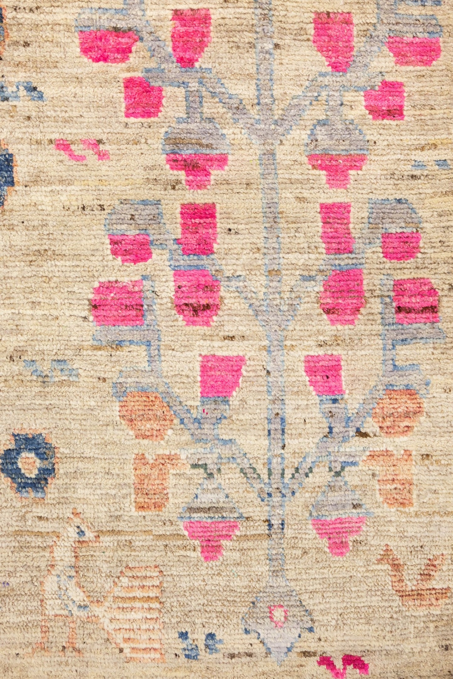Oushak Tree Handwoven Tribal Rug, J86810