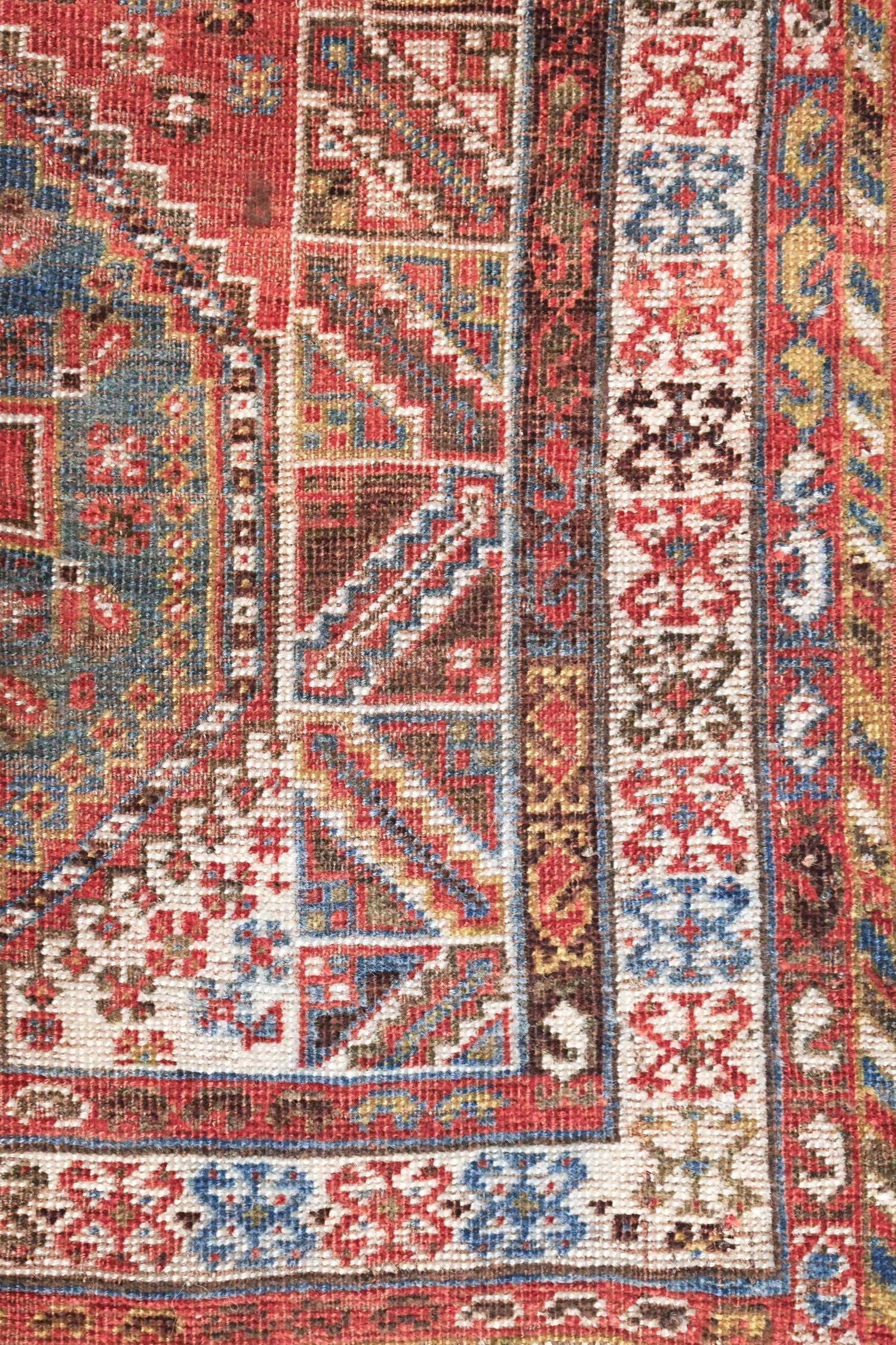 Vintage Qashqai Handwoven Tribal Rug, J69249