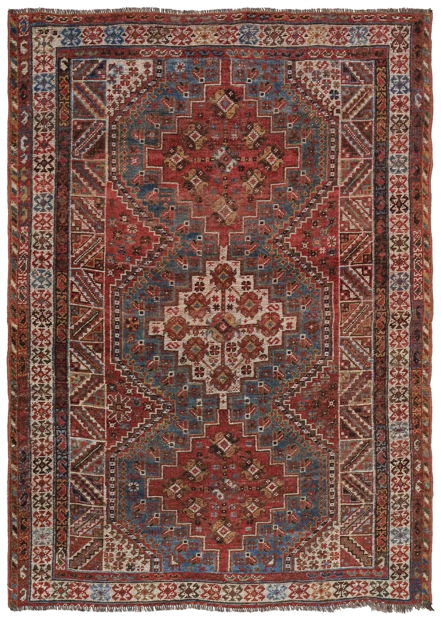 Vintage Qashqai Handwoven Tribal Rug
