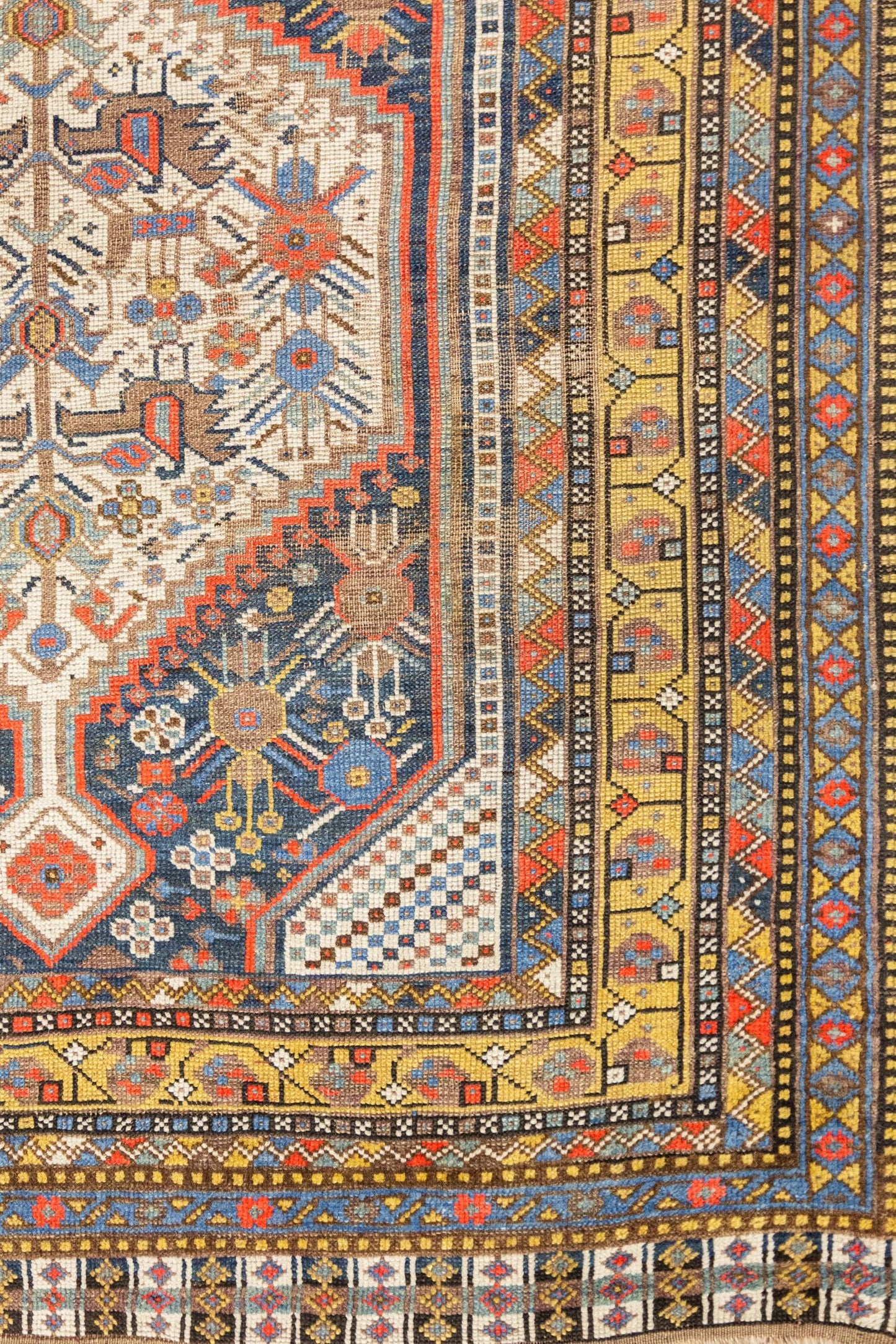 Vintage Qashqai Handwoven Tribal Rug, J87328