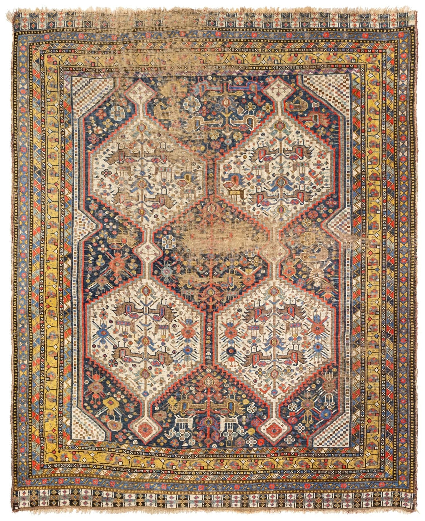 Vintage Qashqai Handwoven Tribal Rug