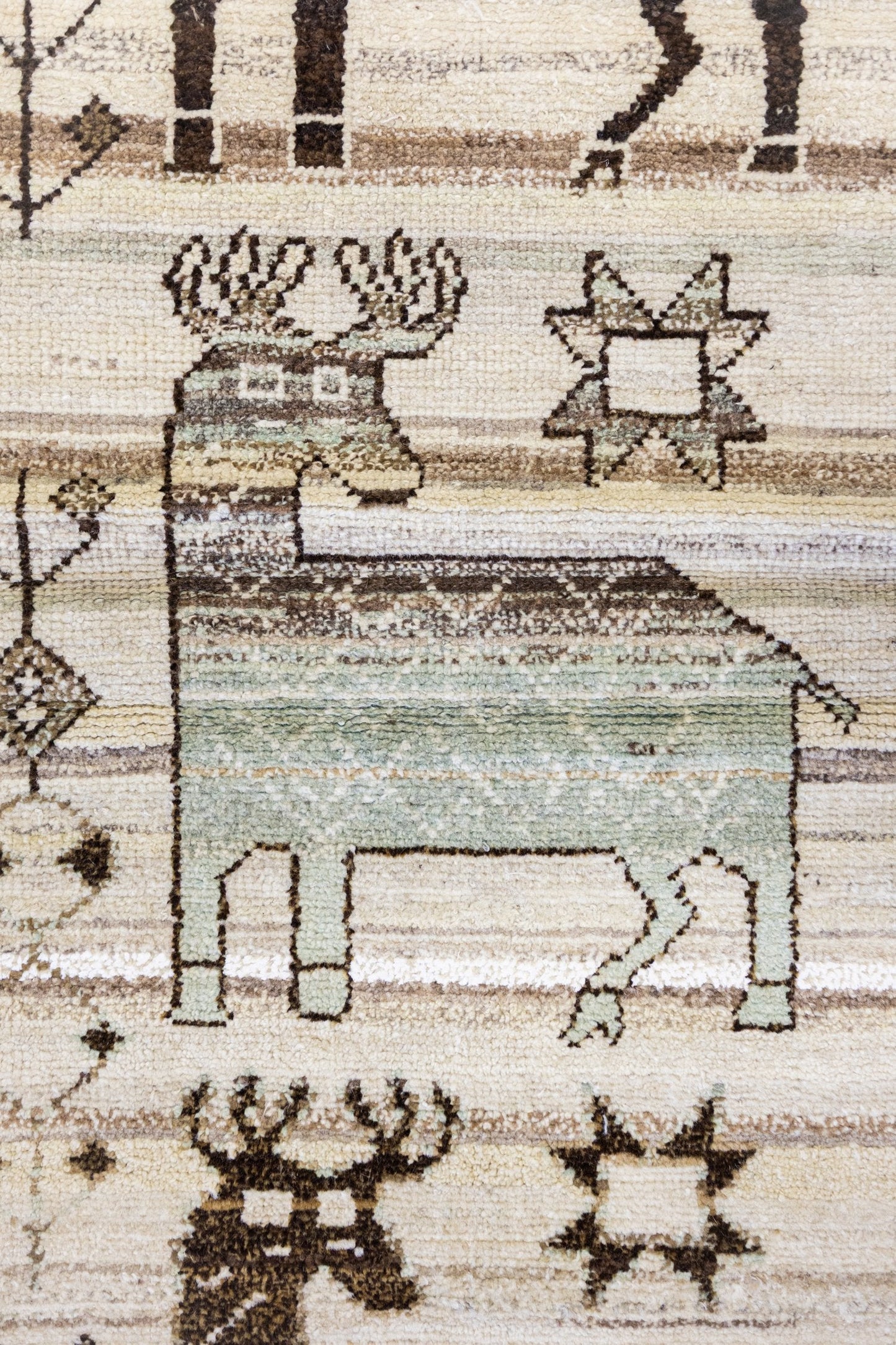 Reindeer Kars Handwoven Tribal Rug, J88925