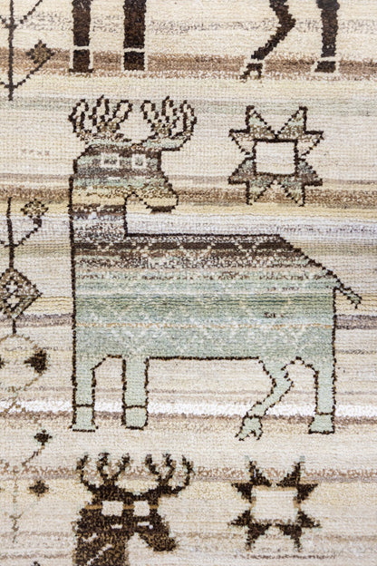 Reindeer Kars Handwoven Tribal Rug, J88925