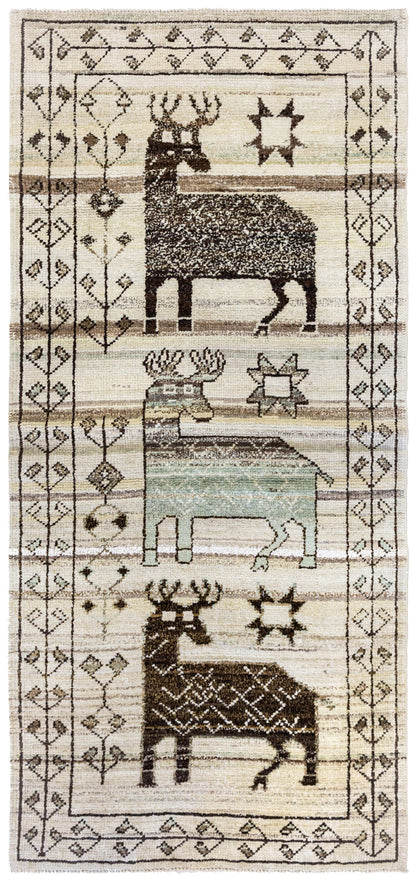  Reindeer Kars Handwoven Tribal Rug