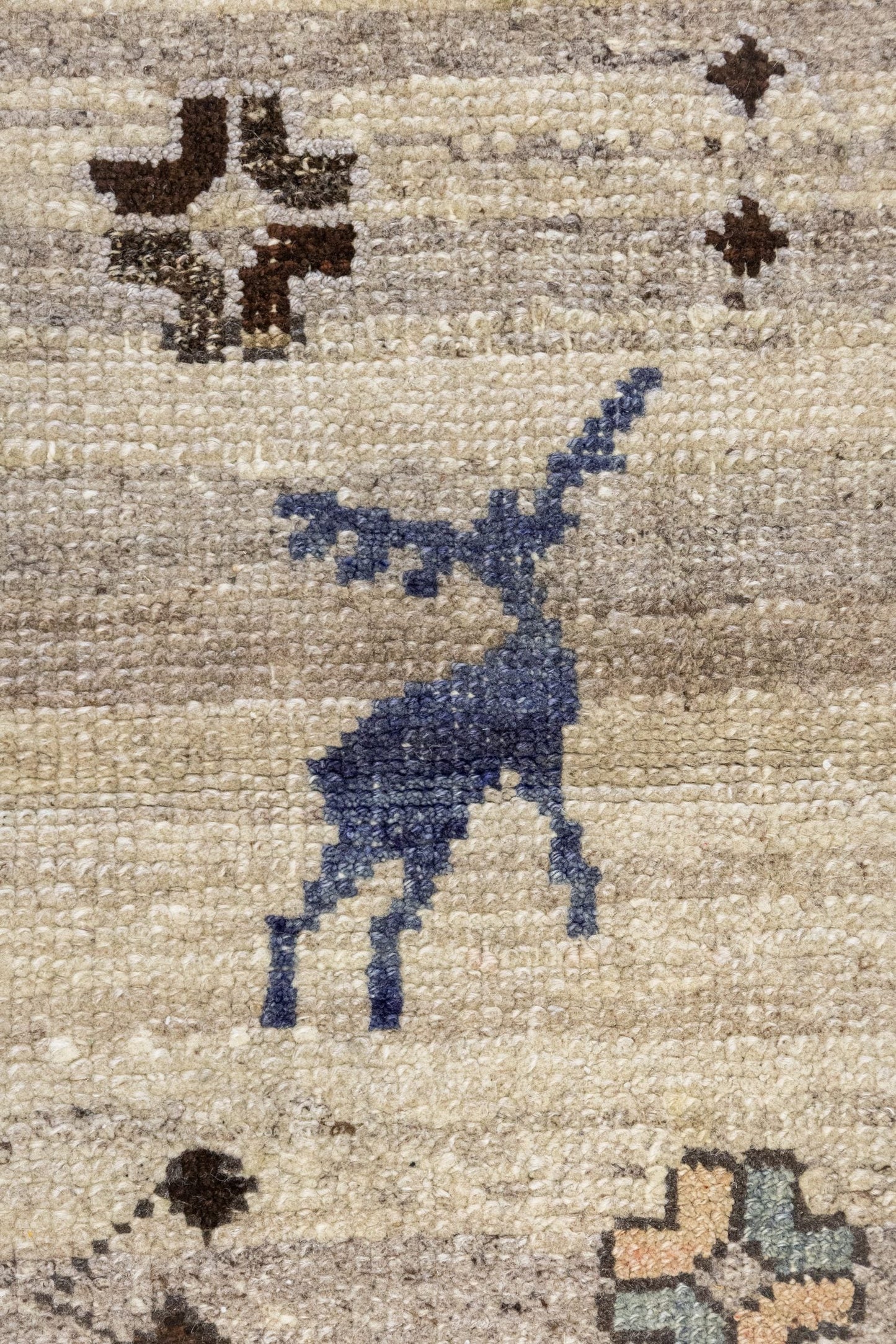 Reindeer Kars Handwoven Tribal Rug, J88952