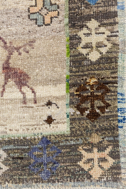 Reindeer Kars Handwoven Tribal Rug, J88952