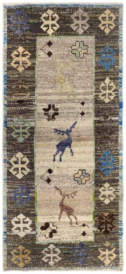  Reindeer Kars Handwoven Tribal Rug