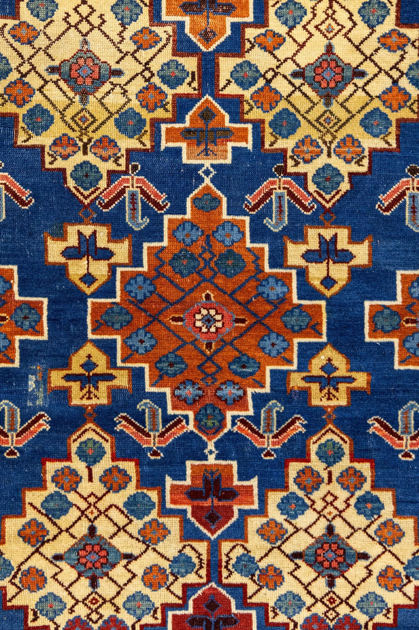 Vintage Russian Five Year Plan Handwoven Tribal Rug, J87170