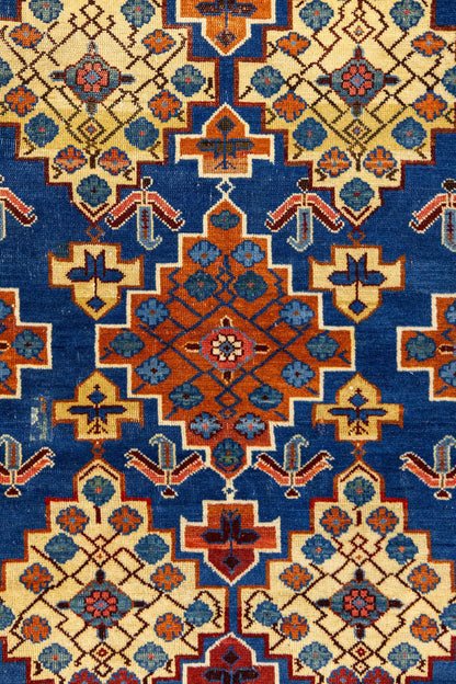 Vintage Russian Five Year Plan Handwoven Tribal Rug, J87170