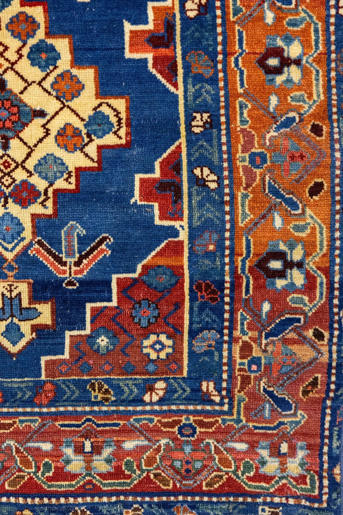 Vintage Russian Five Year Plan Handwoven Tribal Rug, J87170