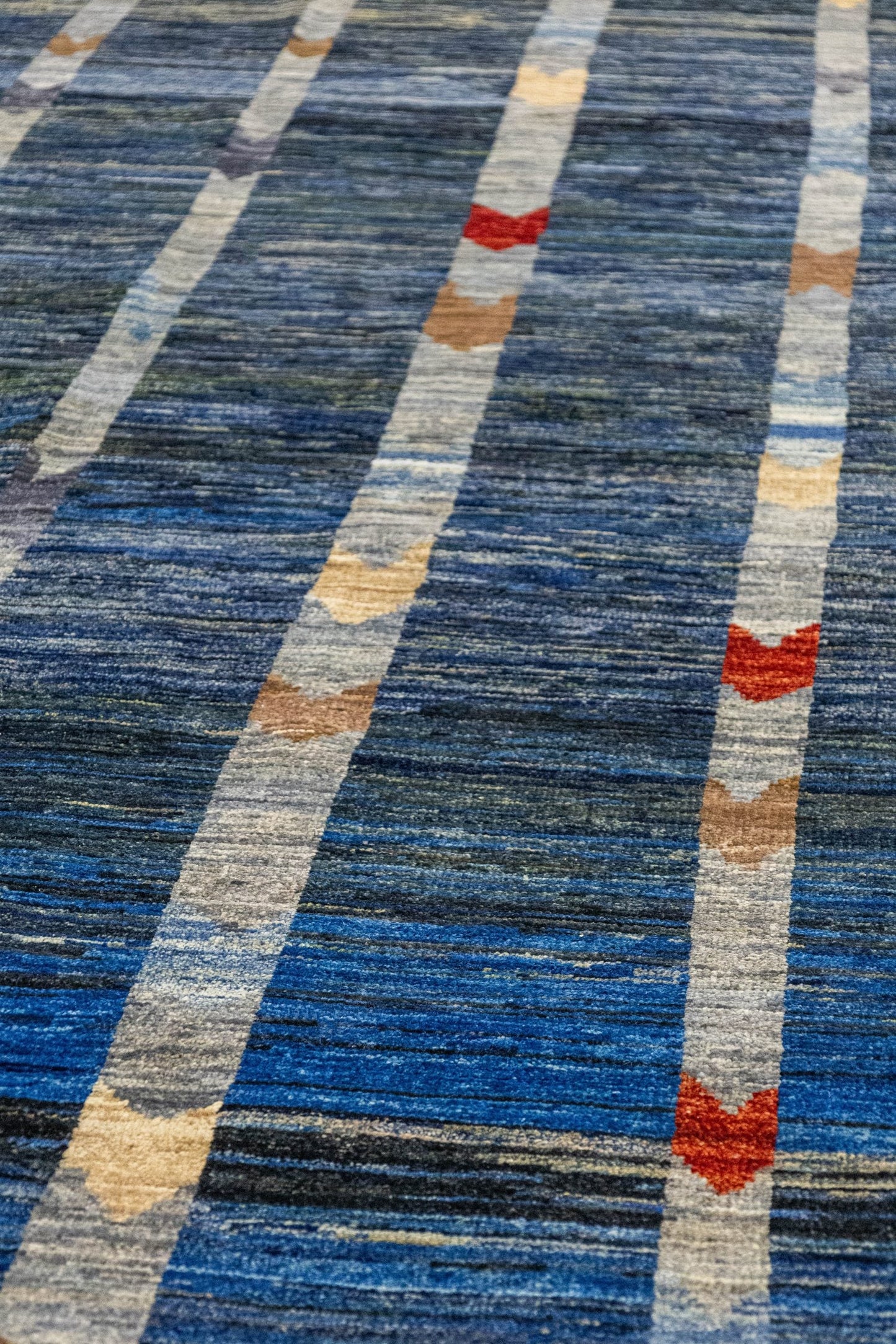 Scandinavian Handwoven Tribal Rug, J87470