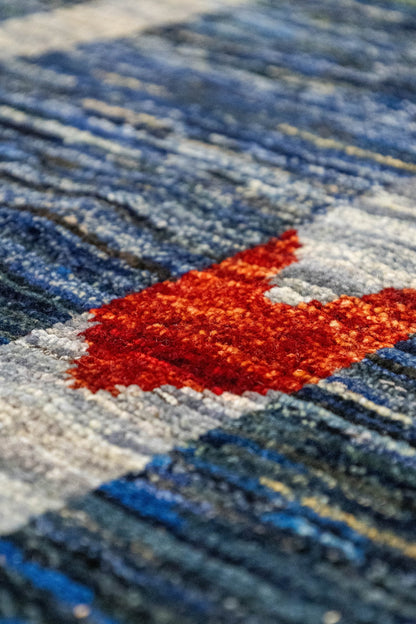 Scandinavian Handwoven Tribal Rug, J87470