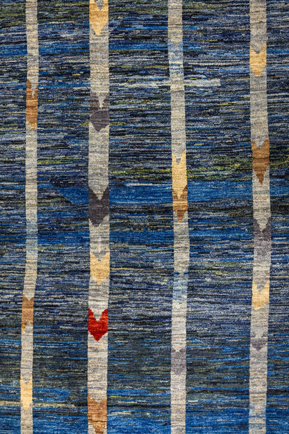 Scandinavian Handwoven Tribal Rug, J87470