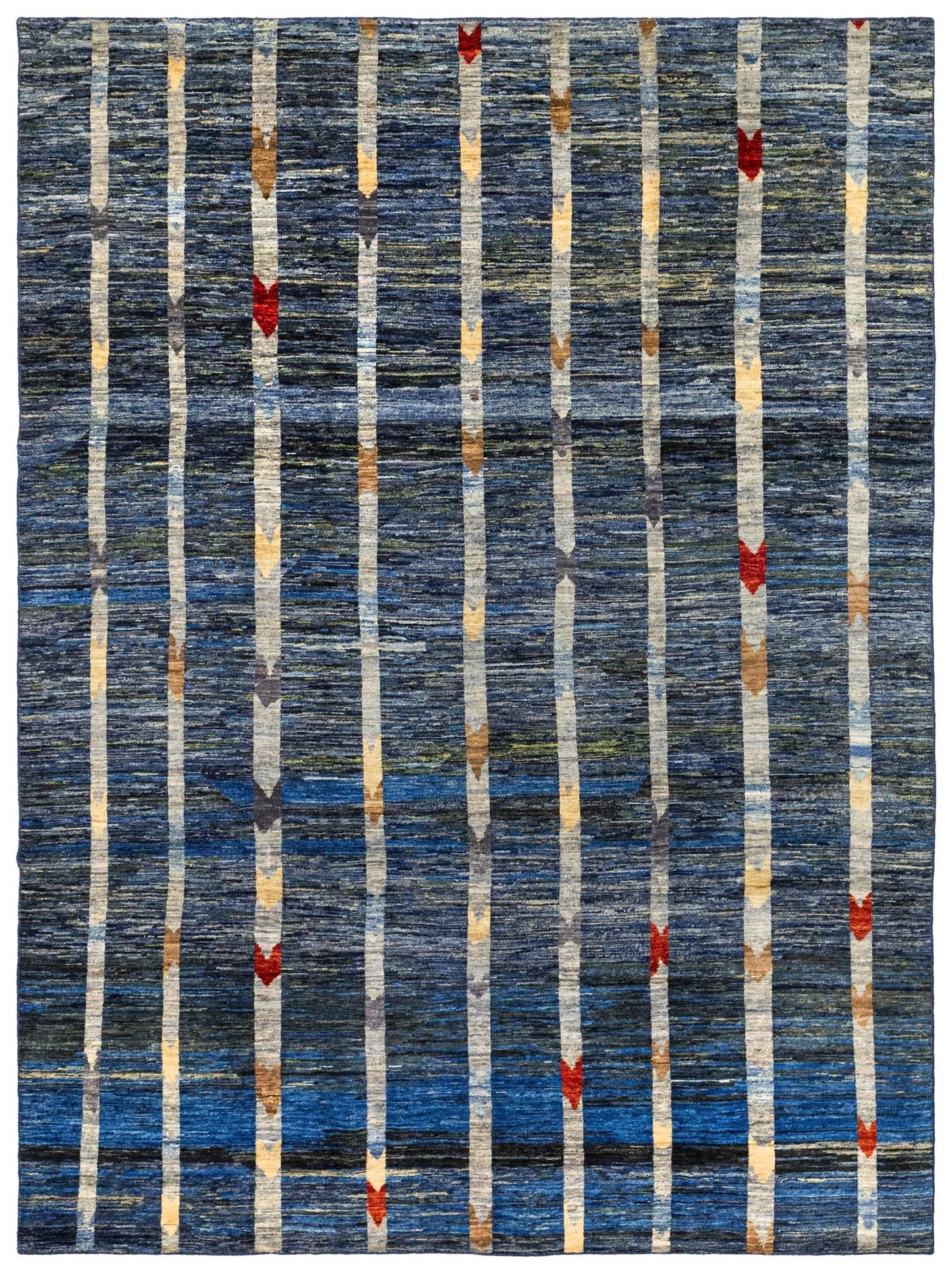  Scandinavian Handwoven Tribal Rug