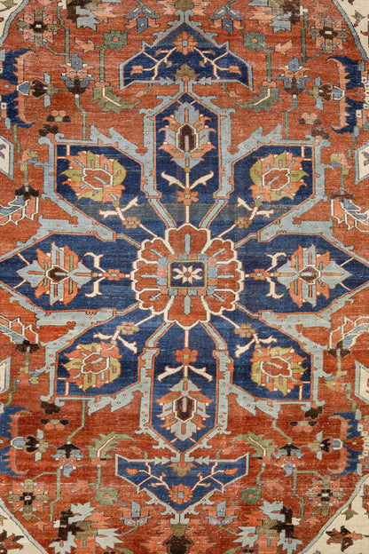 Vintage Serapi Handwoven Tribal Rug, J69498