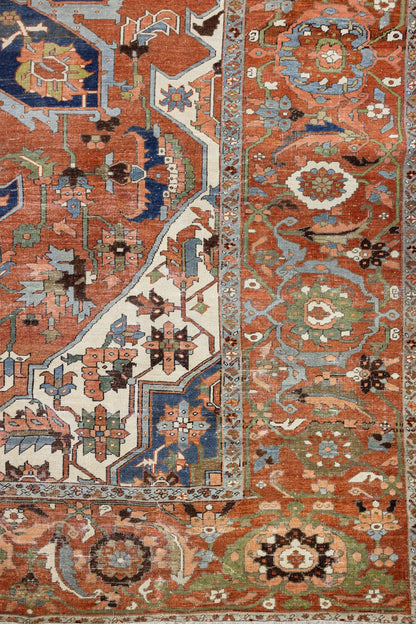Vintage Serapi Handwoven Tribal Rug, J69498