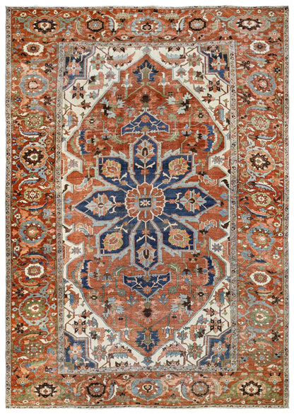 Vintage Serapi Handwoven Tribal Rug