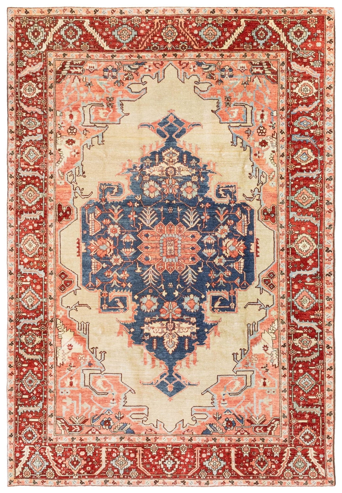 Vintage Serapi Handwoven Tribal Rug