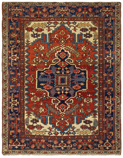 Antique Serapi Handwoven Tribal Rug