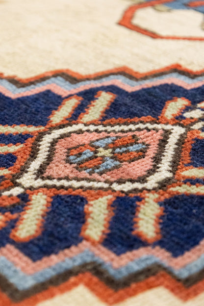 Antique Serapi Handwoven Tribal Rug, J89244