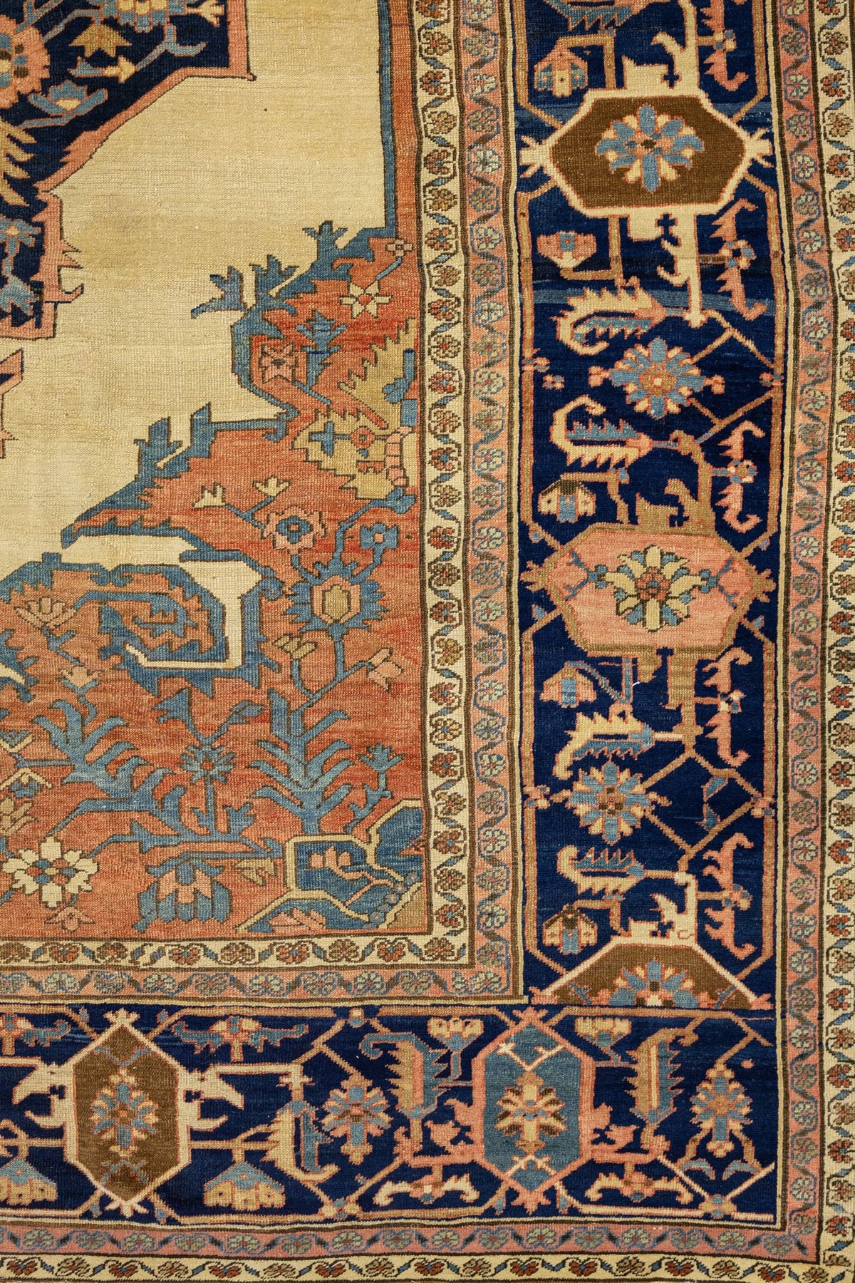 Antique Serapi Handwoven Tribal Rug, J89494