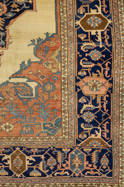 Antique Serapi Handwoven Tribal Rug, J89494