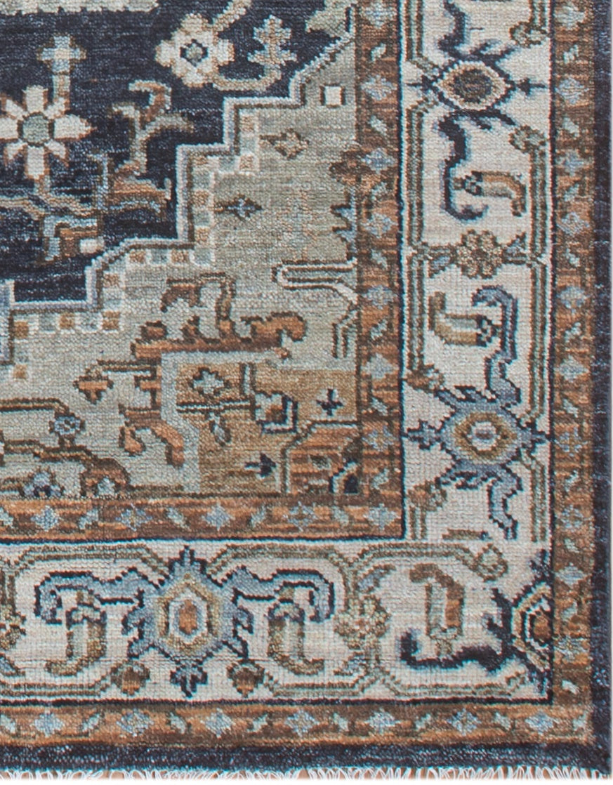 Serapi Medallion Handwoven Tribal Rug, J72581