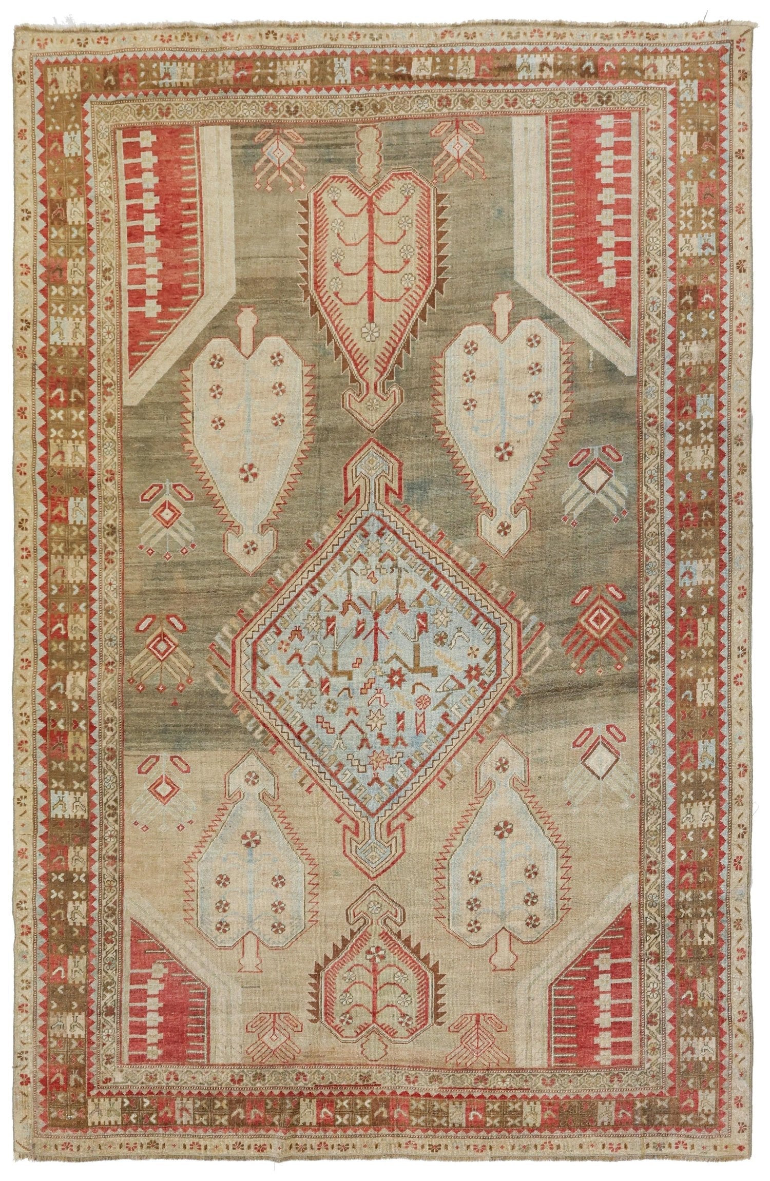 Vintage Shikli Kazak Handwoven Tribal Rug