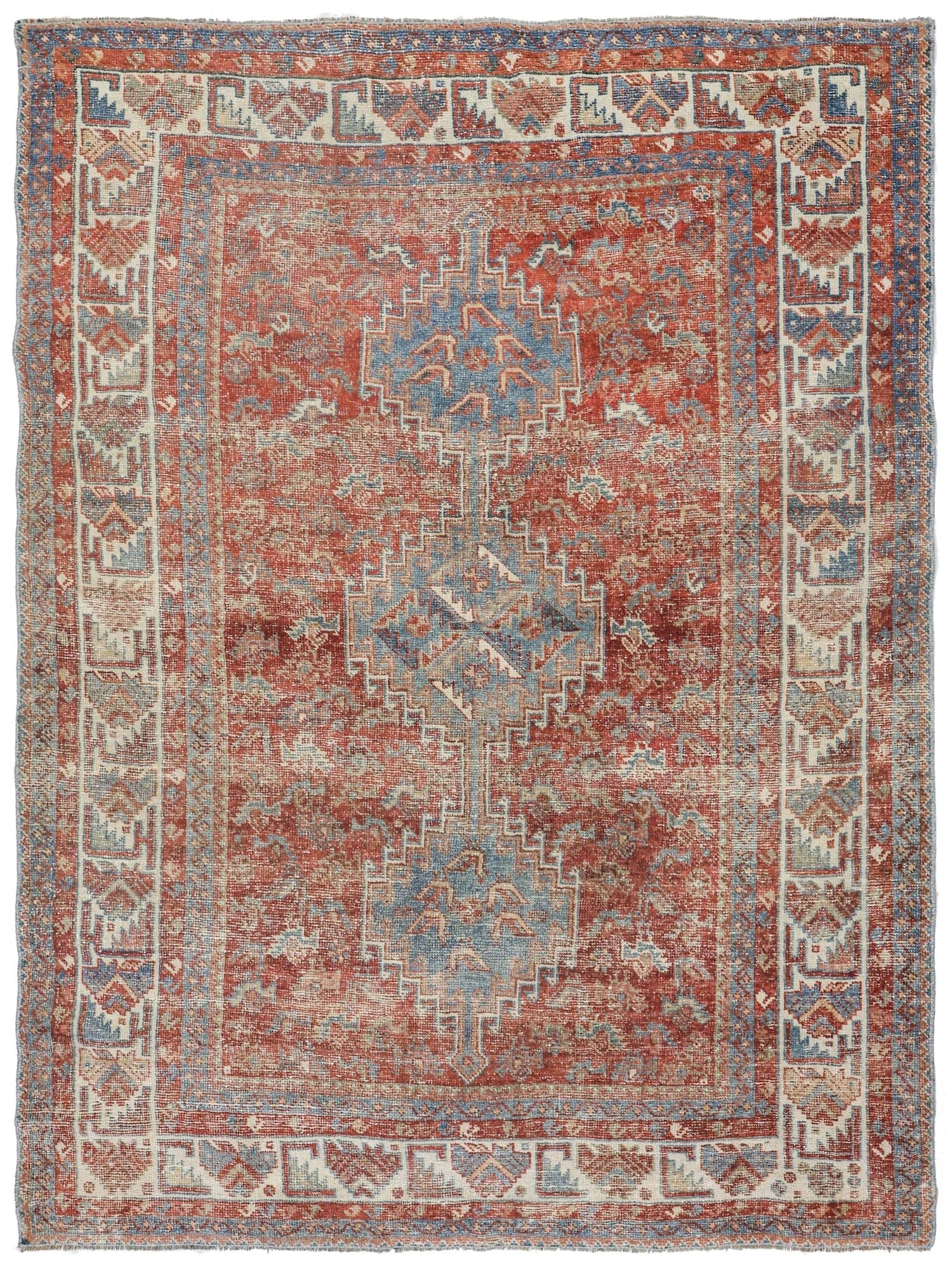 Vintage Shiraz Handwoven Tribal Rug