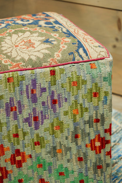 Soumak Rug Ottoman, J80379